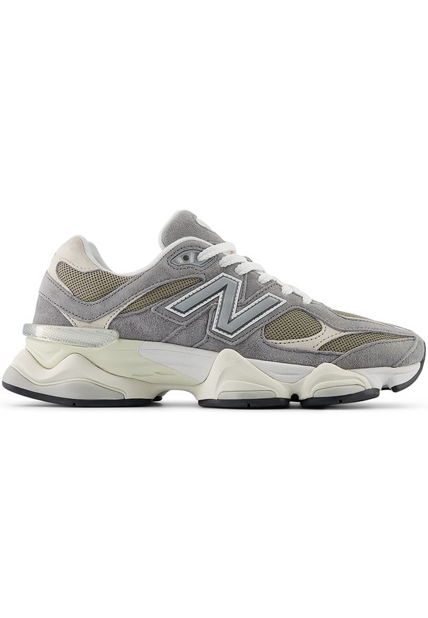 Buty unisex New Balance U9060LBA – szare. Kolor: szary. Materiał: zamsz, skóra, guma. Szerokość cholewki: normalna. Sport: turystyka piesza