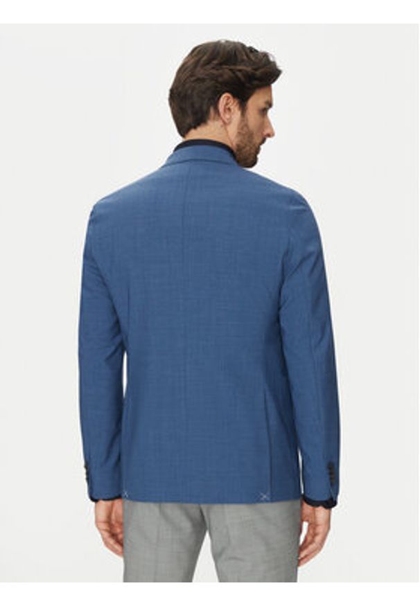 Michael Kors Marynarka MK0SB01025 Niebieski Slim Fit. Kolor: niebieski. Materiał: syntetyk