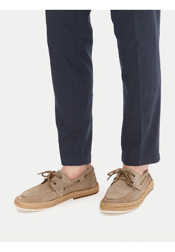Gino Rossi Espadryle BUMPER-01 MI08 Beżowy. Kolor: beżowy. Materiał: skóra, zamsz