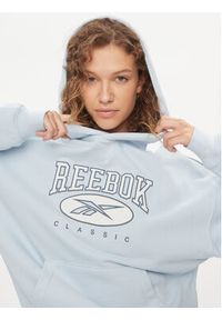 Reebok Bluza Classics Big Logo IL4635 Błękitny Relaxed Fit. Kolor: niebieski. Materiał: bawełna