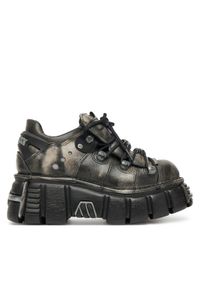 NEW ROCK Sneakersy M-120N-C69 Czarny. Kolor: czarny. Materiał: skóra #1