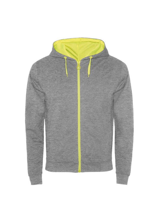 ROLY - Kurtka Dresowa Dla Dorosłych Unisex Fuji Heather. Kolor: szary, wielokolorowy, żółty. Materiał: dresówka. Sport: turystyka piesza