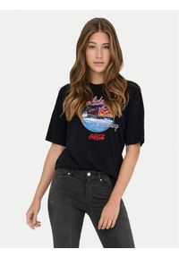 only - ONLY T-Shirt Coca Cola 15355794 Czarny Regular Fit. Kolor: czarny. Materiał: bawełna