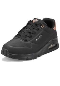 skechers - Buty sportowe Sneakersy dziewczęce, Uno Gen1 - Shimmer Away. Kolor: czarny. Materiał: syntetyk, materiał. Szerokość cholewki: normalna. Model: Skechers Sport. Sport: turystyka piesza
