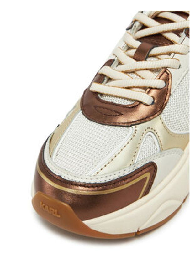 Karl Lagerfeld - KARL LAGERFELD Sneakersy Komet KL65638M Złoty. Kolor: złoty. Materiał: skóra