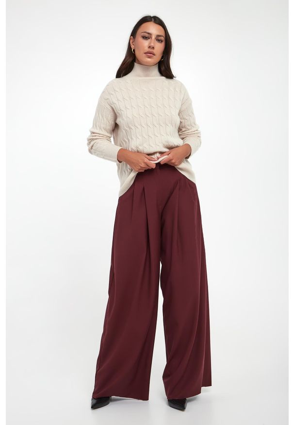 Marella Sport - Sweter damski wełniany Aereo MARELLA SPORT. Materiał: wełna. Styl: sportowy