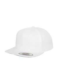 CLASSIC - 5 Panel Snapback Cap. Kolor: biały