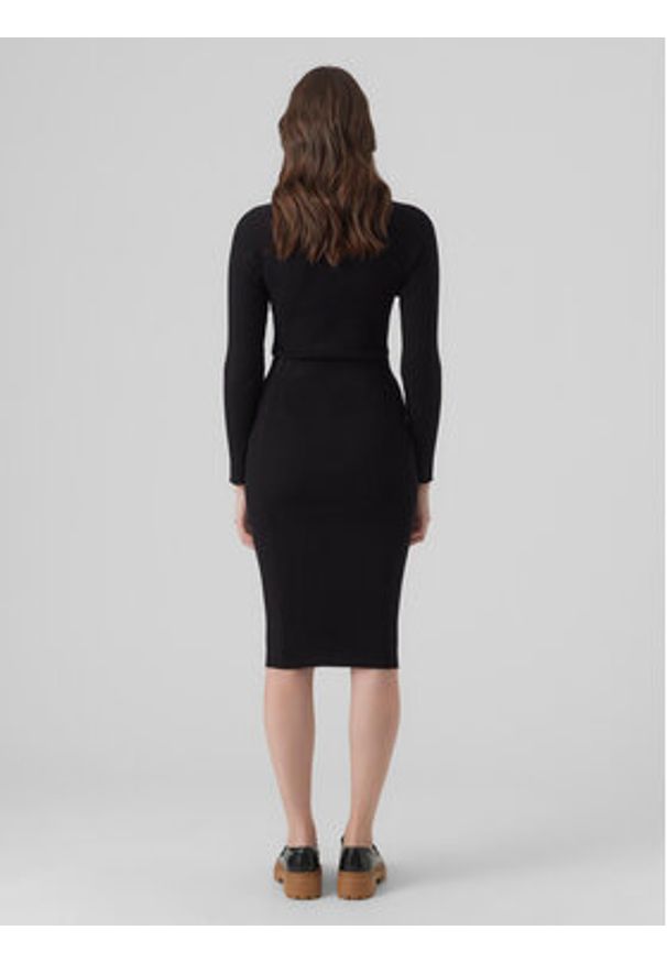 Vero Moda Sweter 10290675 Czarny Slim Fit. Kolor: czarny. Materiał: wiskoza
