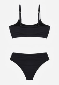 Renee - Czarne Bikini Basic z Prążkowanego Materiału i Możliwością Regulacji Ramiączek Fyserola. Kolekcja: plus size. Kolor: czarny. Materiał: materiał, prążkowany #5