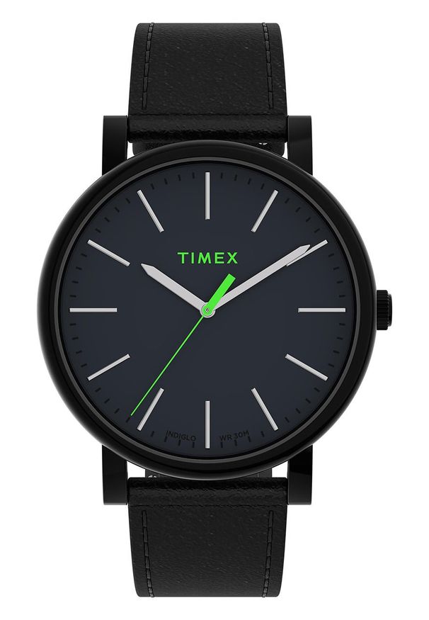 Timex - Zegarek TW2U05700. Kolor: czarny. Materiał: materiał, skóra
