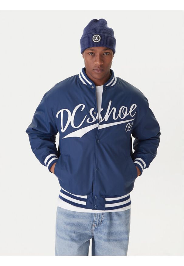 DC Kurtka bomber EDYJK03266 Granatowy Regular Fit. Kolor: niebieski. Materiał: syntetyk