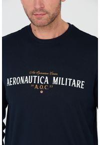 Aeronautica Militare - AERONAUTICA MILITARE Granatowy longsleeve A.O.C.. Kolor: niebieski. Długość rękawa: długi rękaw #2