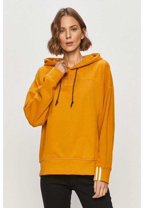 adidas Originals - Bluza. Okazja: na co dzień. Kolor: żółty. Styl: casual