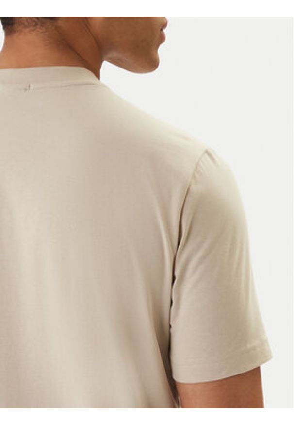 BOSS T-Shirt 50506373 Beżowy Regular Fit. Kolor: beżowy. Materiał: bawełna