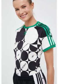 adidas Originals t-shirt PRIDE damski kolor czarny. Kolor: czarny. Długość rękawa: krótki rękaw. Długość: krótkie. Styl: sportowy, klasyczny #1