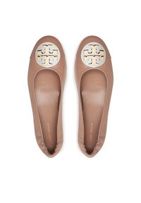 Tory Burch Baleriny Claire 156309 Beżowy. Kolor: beżowy. Materiał: skóra #5