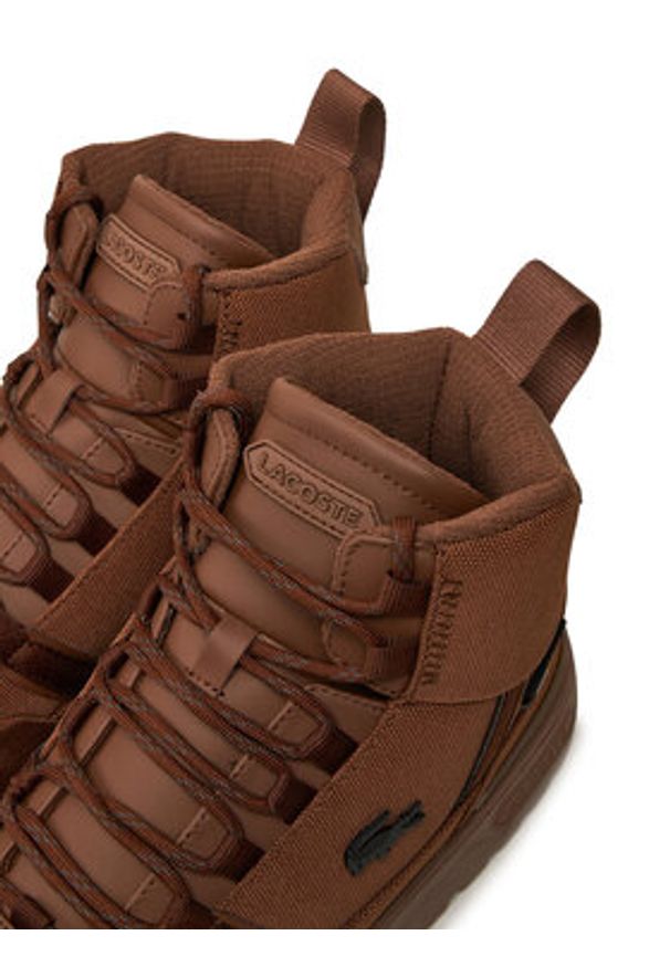 Lacoste Sneakersy 748SMA0040 Brązowy. Kolor: brązowy. Materiał: zamsz, skóra