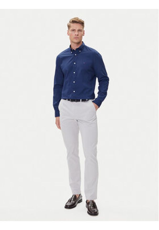 TOMMY HILFIGER - Tommy Hilfiger Koszula MW0MW37550 Granatowy Regular Fit. Kolor: niebieski. Materiał: bawełna
