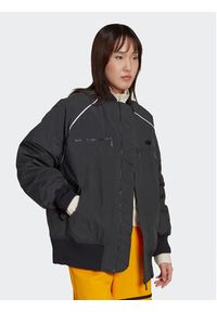 Adidas - adidas Kurtka bomber HK5233 Szary Oversize. Kolor: szary. Materiał: syntetyk #7