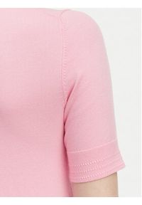 TOMMY HILFIGER - Tommy Hilfiger Sweter WW0WW49705 Różowy jasny Slim Fit. Kolor: różowy. Materiał: bawełna #4