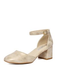 Rieker Czółenka 44762-91 Złoty. Kolor: złoty. Materiał: materiał #6
