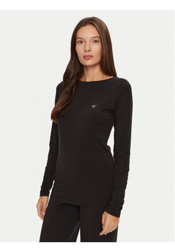 Emporio Armani Underwear Piżama 164790 4F224 00020 Czarny Regular Fit. Kolor: czarny. Materiał: lyocell