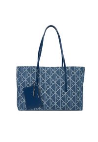 Calvin Klein Torebka Emblem Aop Denim Tote W/ Pouch LV04F3428G Niebieski. Kolor: niebieski #1