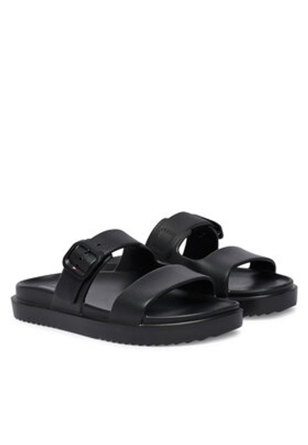 TOMMY HILFIGER - Tommy Hilfiger Klapki FW0FW08953 Czarny. Kolor: czarny. Materiał: syntetyk