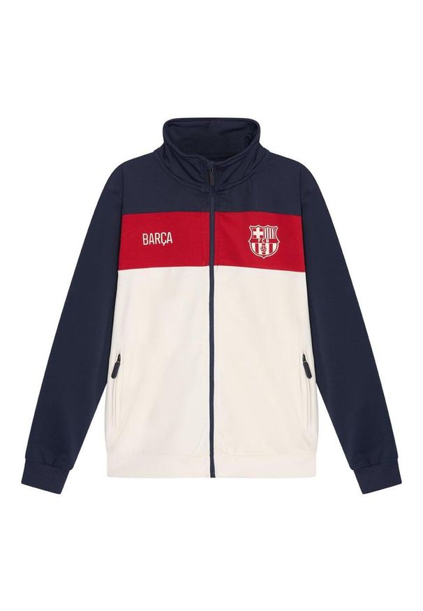 Dres piłkarski dziecięcy FC Barcelona 22/23. Kolor: biały. Materiał: dresówka