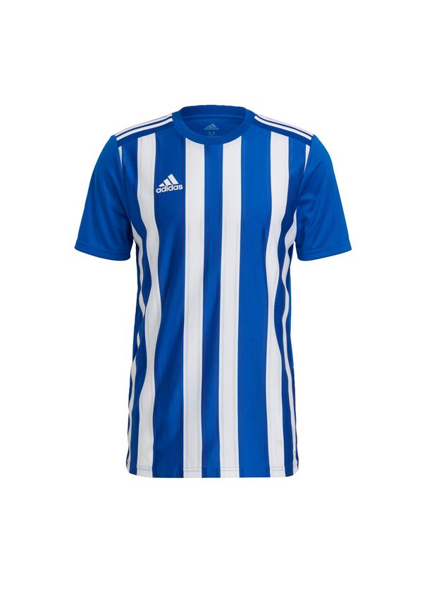 Adidas - Koszulka męska adidas Striped 21 Jersey. Kolor: niebieski, biały, wielokolorowy. Materiał: jersey. Sport: piłka nożna