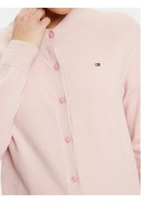 TOMMY HILFIGER - Tommy Hilfiger Kardigan WW0WW42370 Różowy Regular Fit. Kolor: różowy. Materiał: bawełna, syntetyk