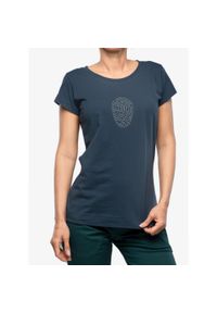 OCUN - Koszulka wspinaczkowa damska Ocun Classic T Fingerprint. Kolor: niebieski