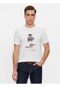 Polo Ralph Lauren T-Shirt 710853310026 Biały Slim Fit. Typ kołnierza: polo. Kolor: biały. Materiał: bawełna #1