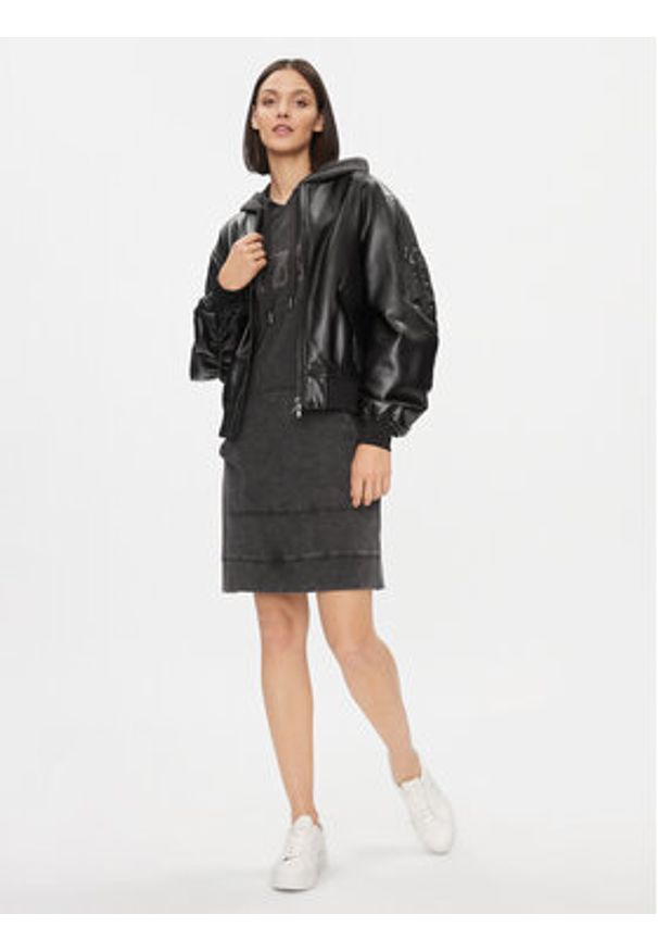 MICHAEL Michael Kors Sukienka dzianinowa MH382045DC Szary Regular Fit. Kolor: szary. Materiał: dzianina, bawełna