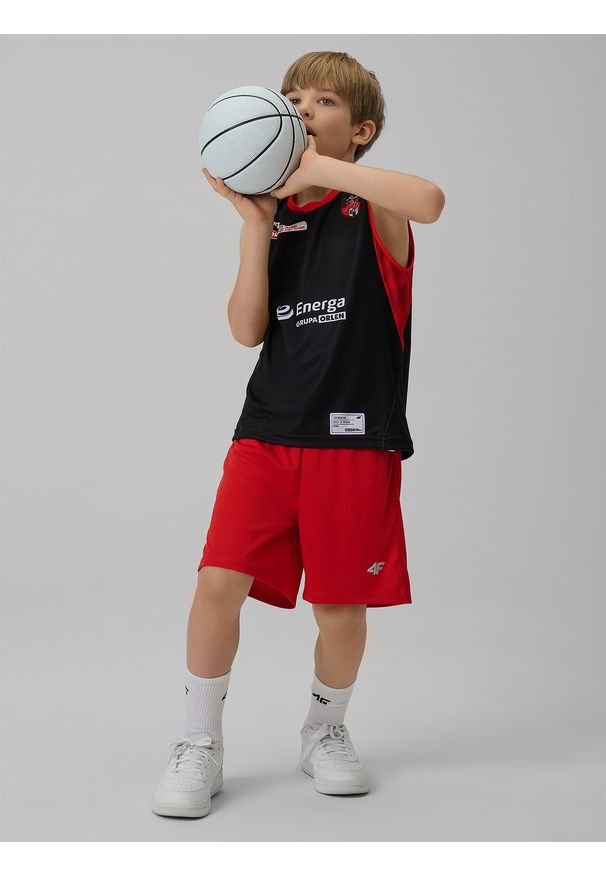 4f - 4F Koszulka meczowa replika wyjazdowa z sezonu 2024/25 dziecięca 4F x MMKS Katarzynki Toruń - multikolor 98/104. Typ kołnierza: dekolt w serek. Kolor: wielokolorowy. Materiał: włókno, dzianina, syntetyk, materiał. Wzór: aplikacja, gładki, ze splotem. Sezon: lato. Sport: fitness, koszykówka