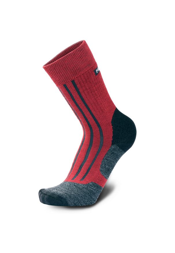 MEINDL - Skarpety trekkingowe męskie Meindl MT6 Lady z wełną Merino. Kolor: czerwony. Materiał: wełna. Sport: turystyka piesza