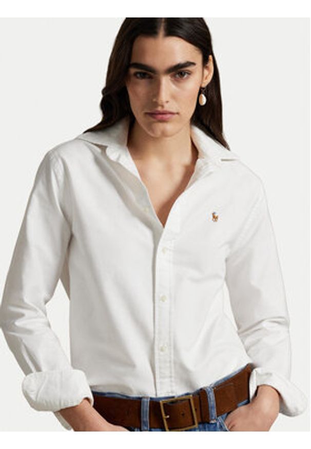 Polo Ralph Lauren Koszula 211970736001 Biały Relaxed Fit. Typ kołnierza: polo. Kolor: biały. Materiał: bawełna