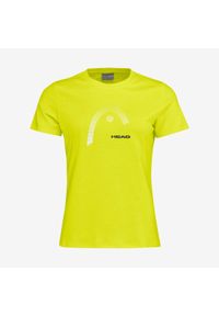 Head - T-shirt damski Club Lara. Kolor: żółty. Materiał: bawełna, jersey, materiał, poliester