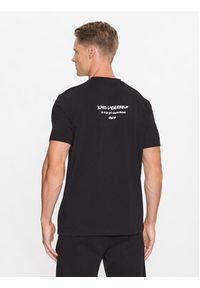 Karl Lagerfeld - KARL LAGERFELD T-Shirt 755404 533221 Czarny Regular Fit. Typ kołnierza: dekolt w karo. Kolor: czarny. Materiał: bawełna #2