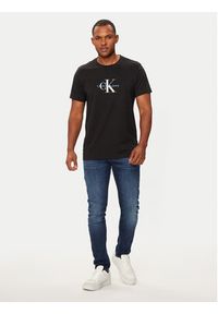 Calvin Klein Jeans T-Shirt Distressed Monologo J30J326863 Czarny Regular Fit. Kolor: czarny. Materiał: bawełna #4