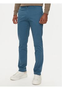 Sisley Chinosy 4AIHSF021 Niebieski Slim Fit. Kolor: niebieski. Materiał: bawełna #1