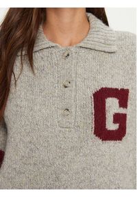 GANT - Gant Sweter 4805289 Szary Relaxed Fit. Kolor: szary. Materiał: wełna #3
