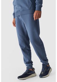 4f - 4F Spodnie dresowe joggery męskie - niebieskie 3XL. Kolor: niebieski. Materiał: dresówka. Wzór: gładki, ze splotem