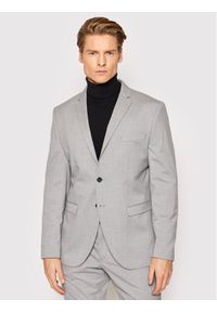 Selected Homme Marynarka Logan 16056888 Szary Slim Fit. Kolor: szary. Materiał: wiskoza, syntetyk