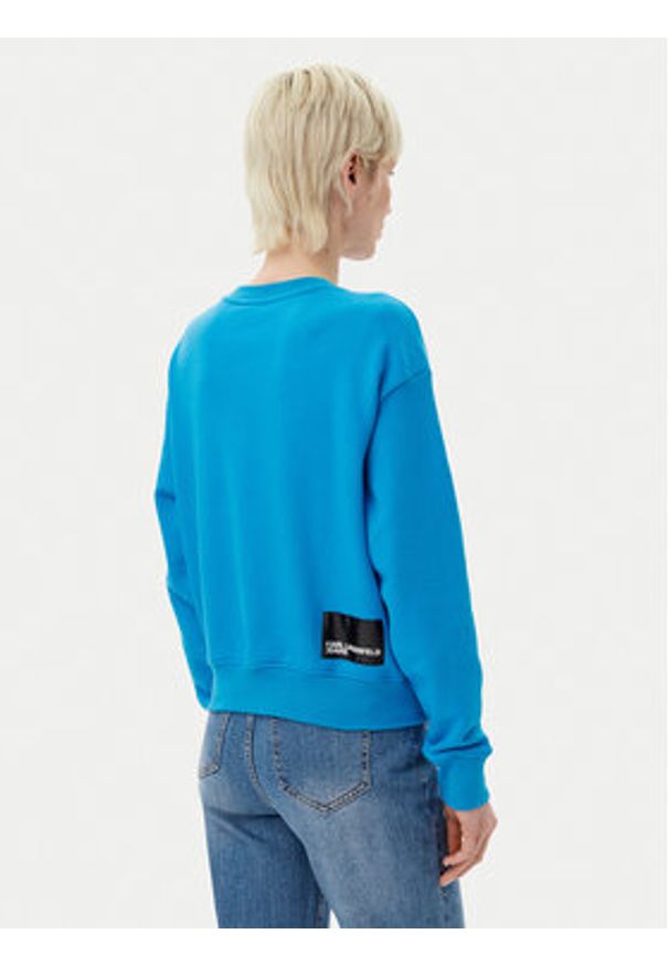 Karl Lagerfeld Jeans Bluza A1W20005 Niebieski Regular Fit. Kolor: niebieski. Materiał: bawełna