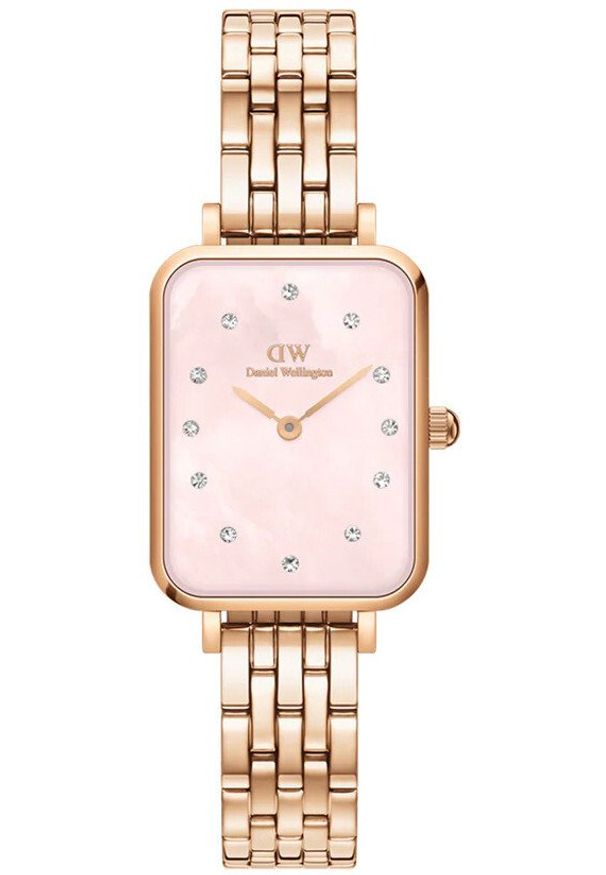 Zegarek damski Daniel Wellington DW00100621 CYRKONIE różowe złoto. Kolor: różowy, złoty, wielokolorowy