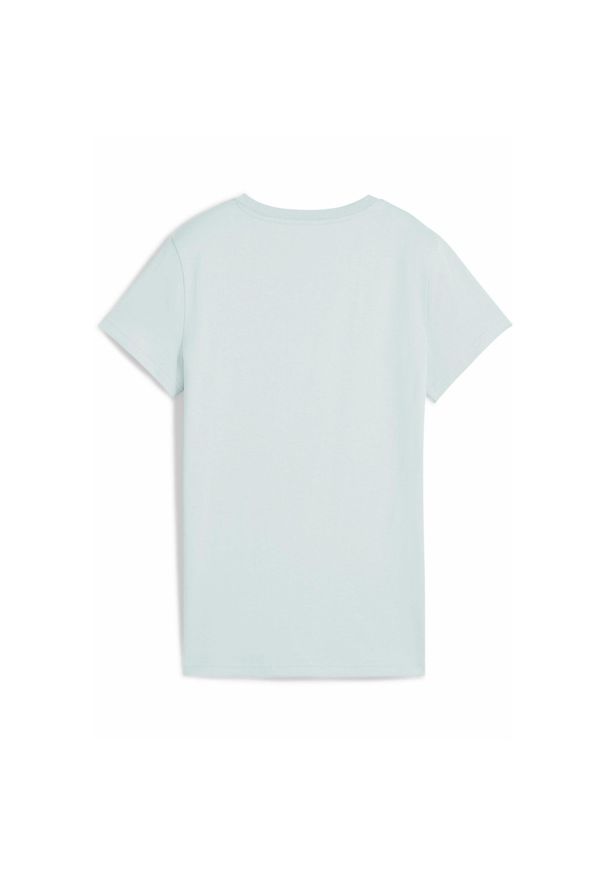 Puma - Damska koszulka ESS ELEVATED PUMA Peaceful Blue. Kolor: niebieski. Wzór: aplikacja, haft