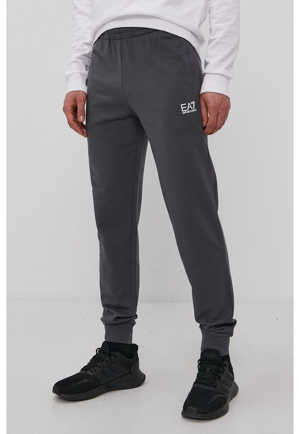 EA7 Emporio Armani - Spodnie. Kolor: szary