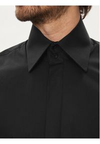 Karl Lagerfeld - KARL LAGERFELD Koszula 605008 Czarny Slim Fit. Typ kołnierza: dekolt w karo. Kolor: czarny. Materiał: bawełna #5