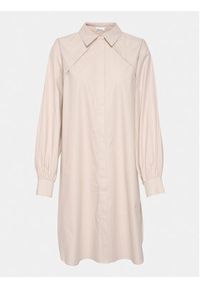 Karen by Simonsen Sukienka koszulowa Madelaine 10104774 Beżowy Relaxed Fit. Kolor: beżowy. Materiał: bawełna. Typ sukienki: koszulowe #2